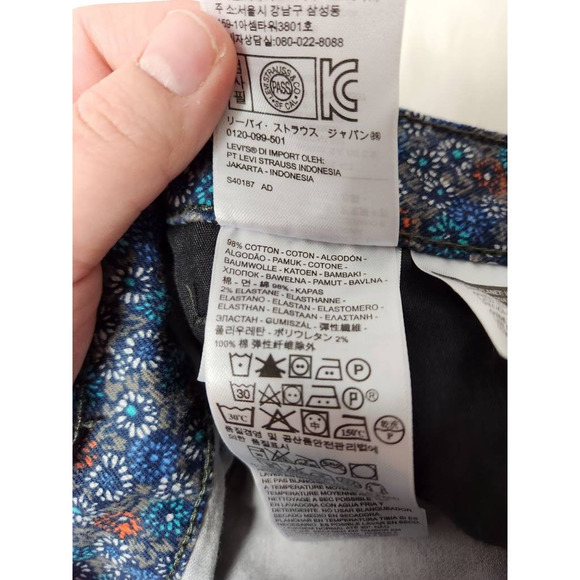 Levis Jeans Womens Cut-Off Shorts Multicolor Floral Stretch Denim 4 - Picture 6 of 6